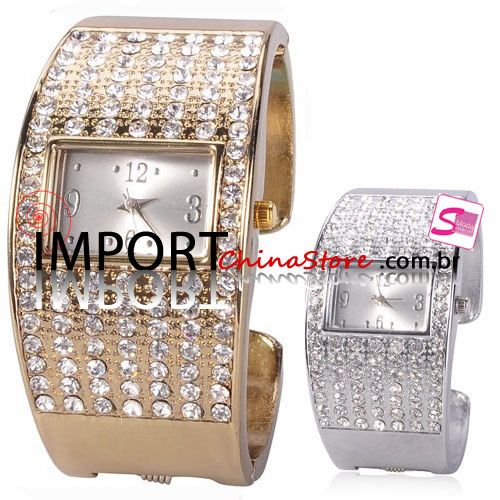 Relógio de pulso bilho de strass - 28182